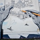 Artist's Hands graffiti in Filyevskiy Boulevard