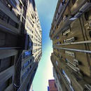 Courtyards in the district of the Metro Station Belarusskaya and Mayakovskaya 