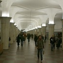 Window to Paris at Kropotkinskaya Metro Station